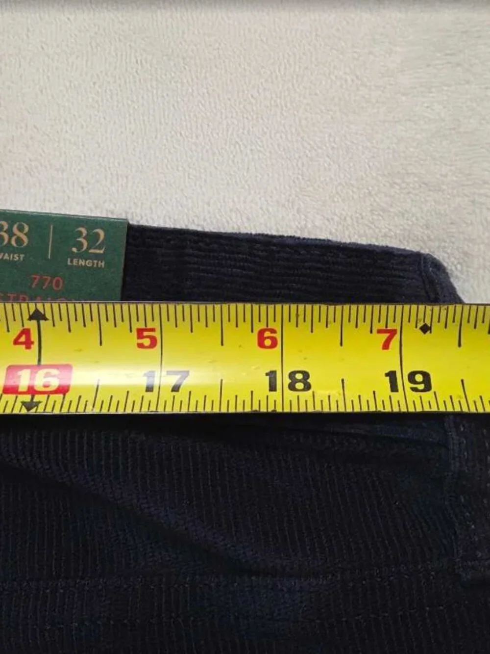 New 38x32 J.Crew 770 straight-fit five-pocket pant in stretch corduroy Navy cord